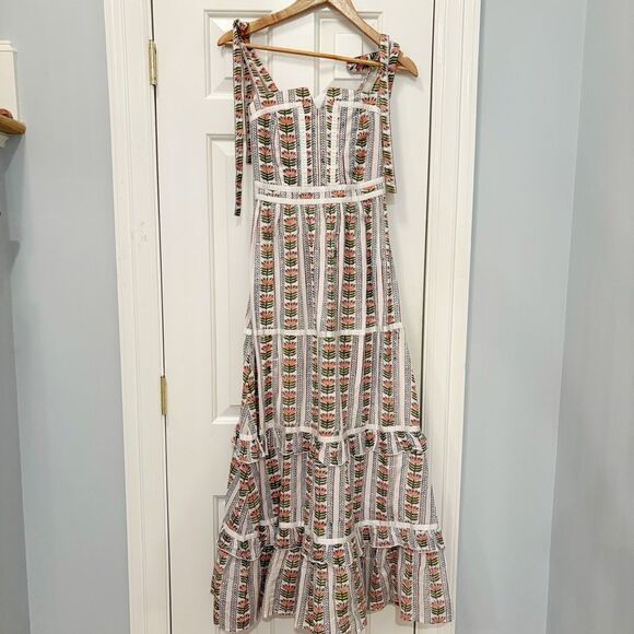 NWT Chakeris Floral Dress Size XS $178.00 Block Print - Picture 2 of 8